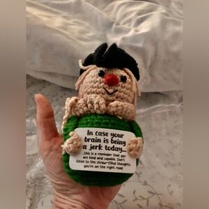 Crocheted scarecrow